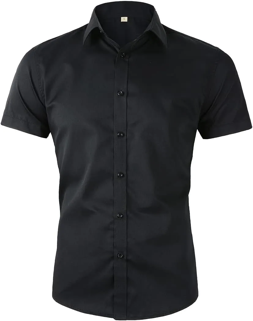 Beninos Men's Short Sleeve Dress Shirt
