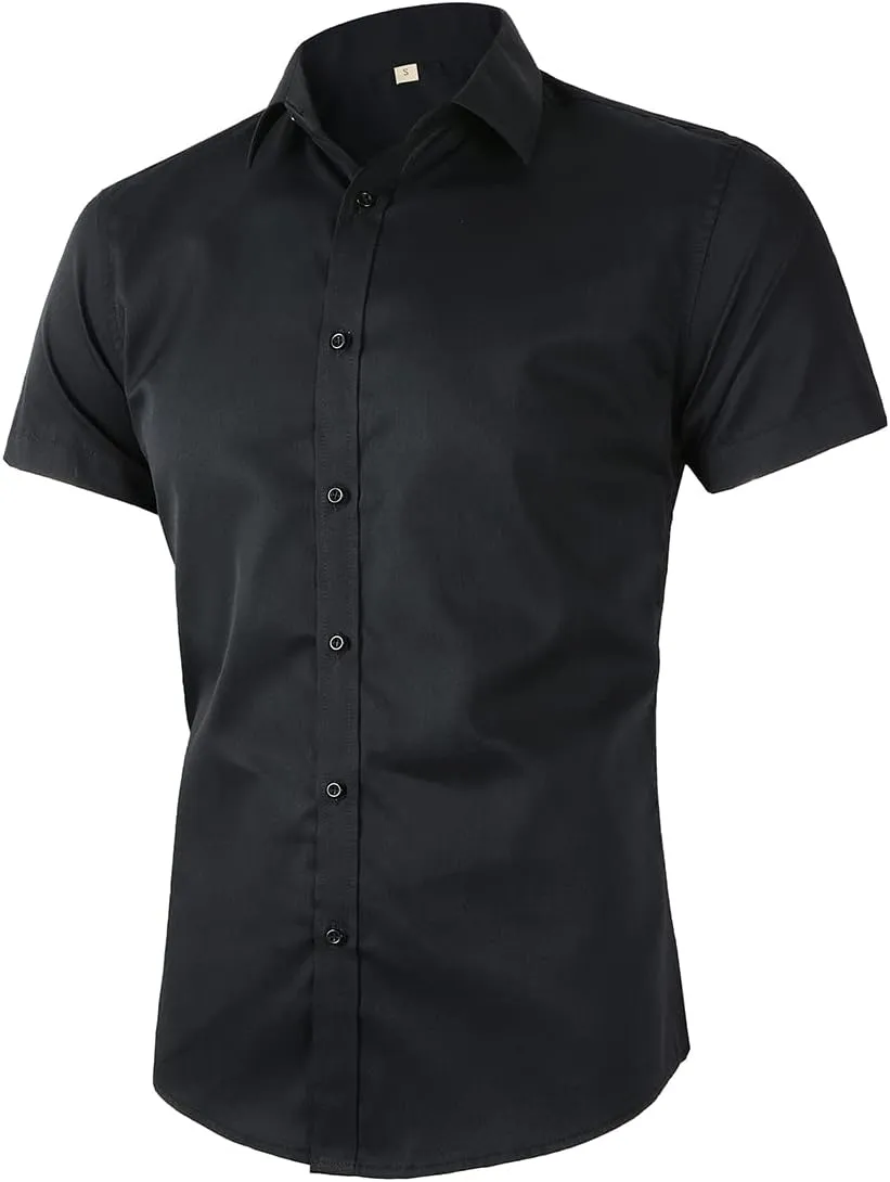 Beninos Men's Short Sleeve Dress Shirt