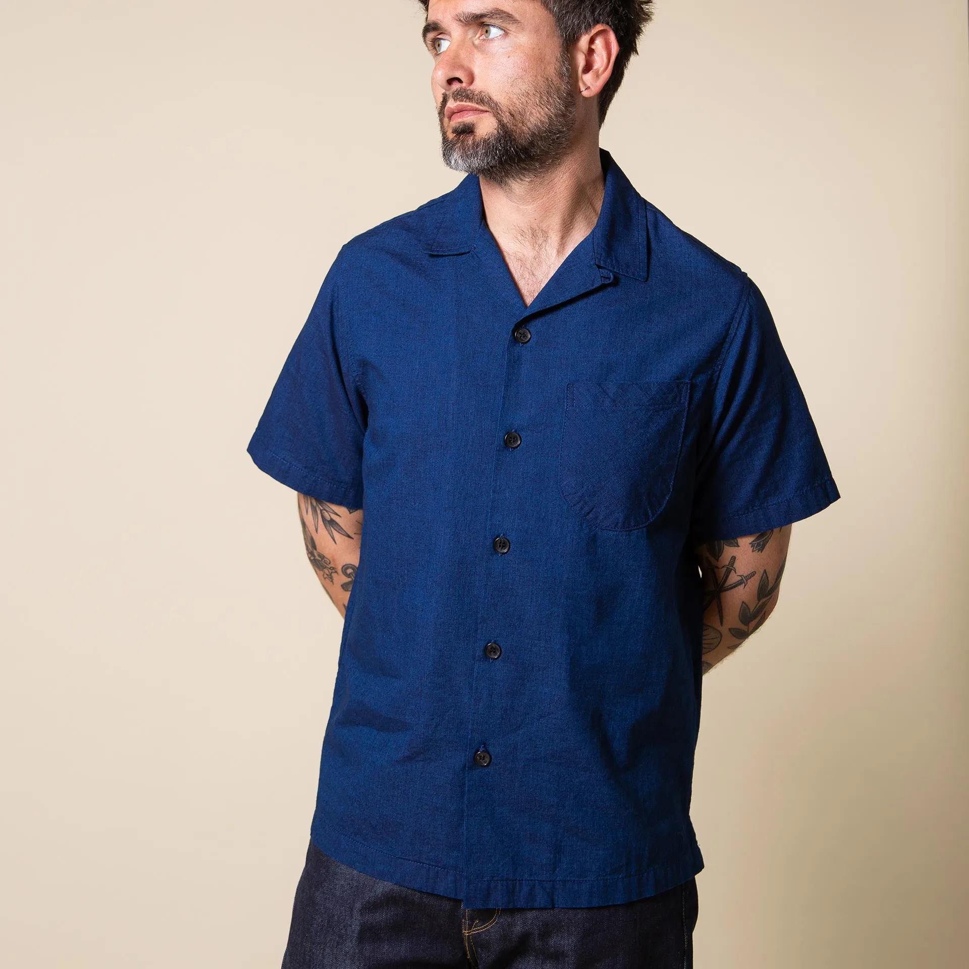 BSS-01 HOLIDAY SHIRT 5 oz. double indigo chambray [SS25]