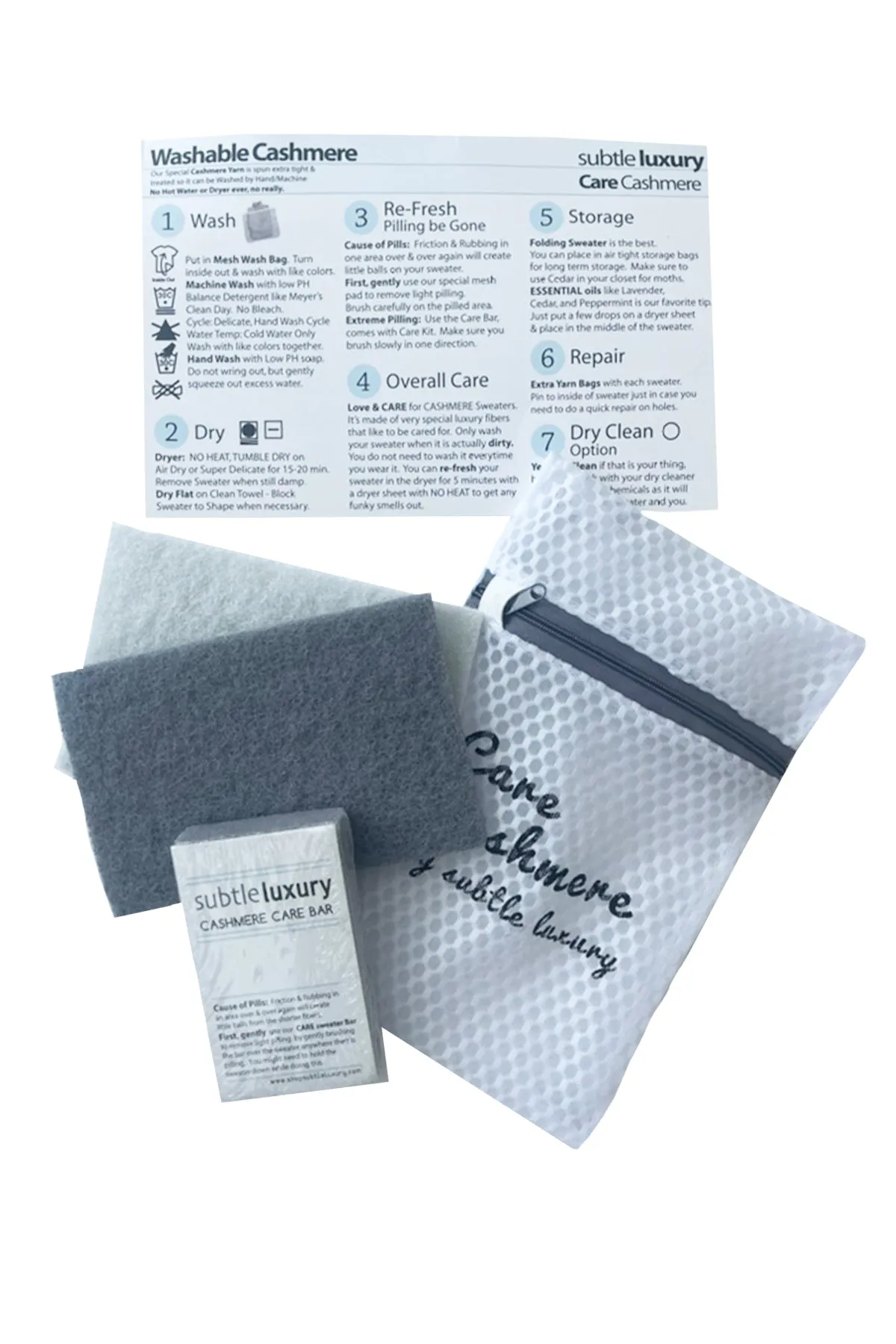 Cashmere Care Kits for Washable Cashmere