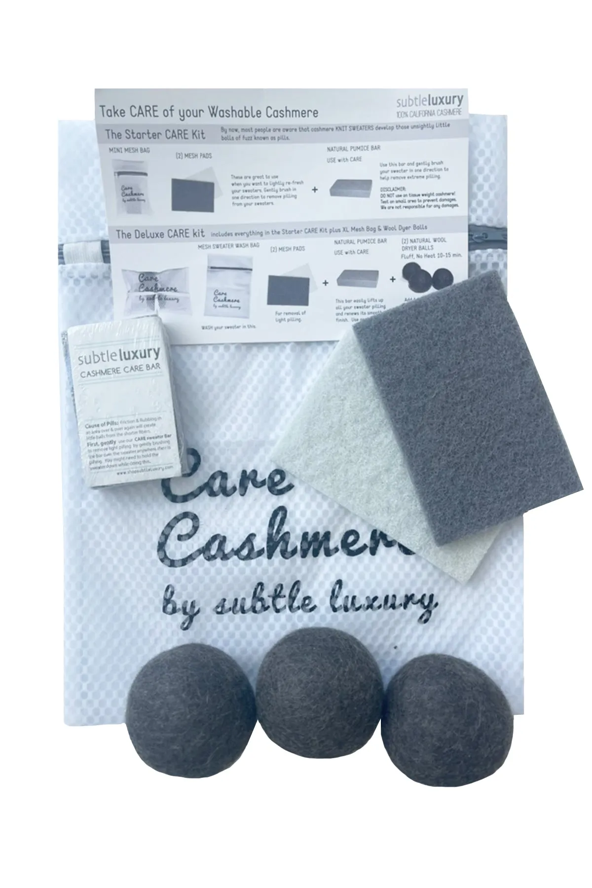 Cashmere Care Kits for Washable Cashmere