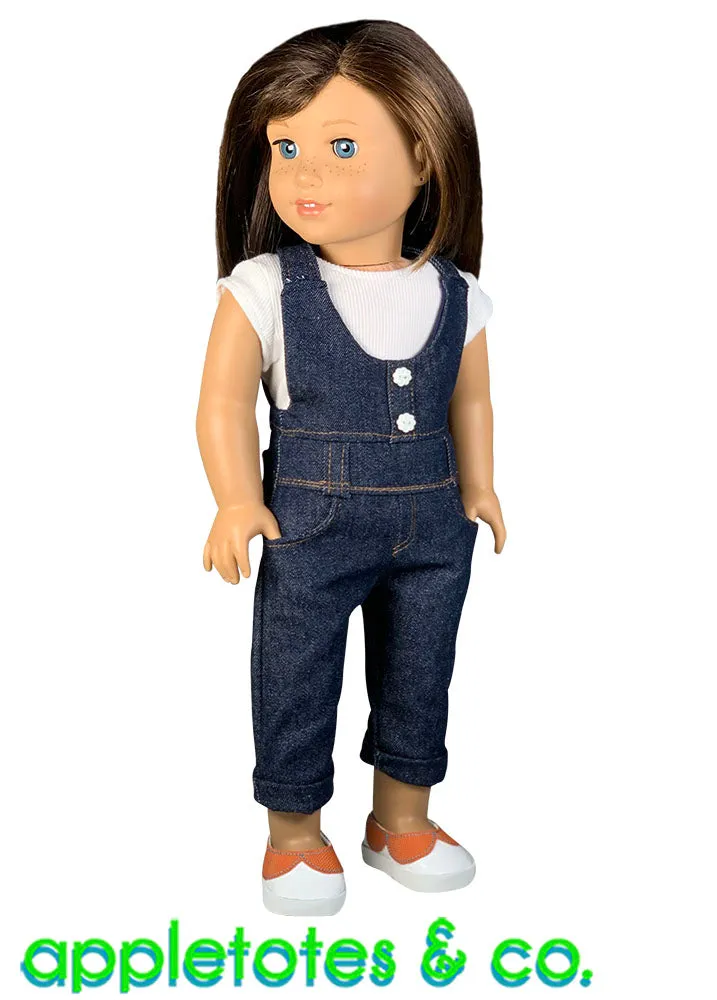 Charli Overalls Sewing Pattern for 18 Inch Dolls
