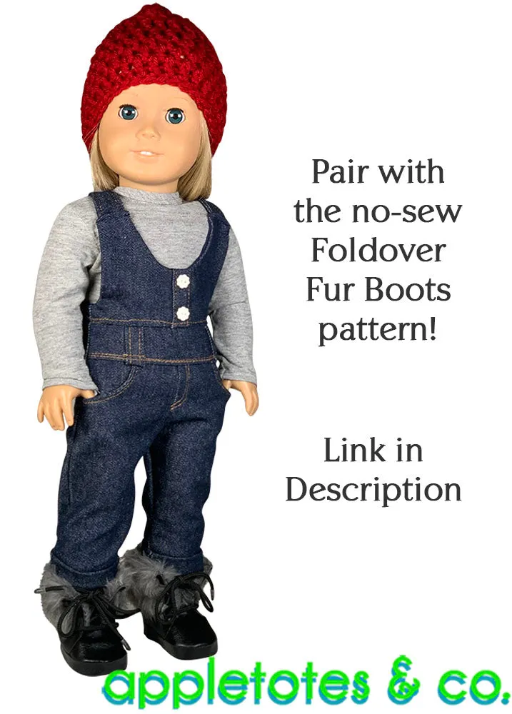 Charli Overalls Sewing Pattern for 18 Inch Dolls