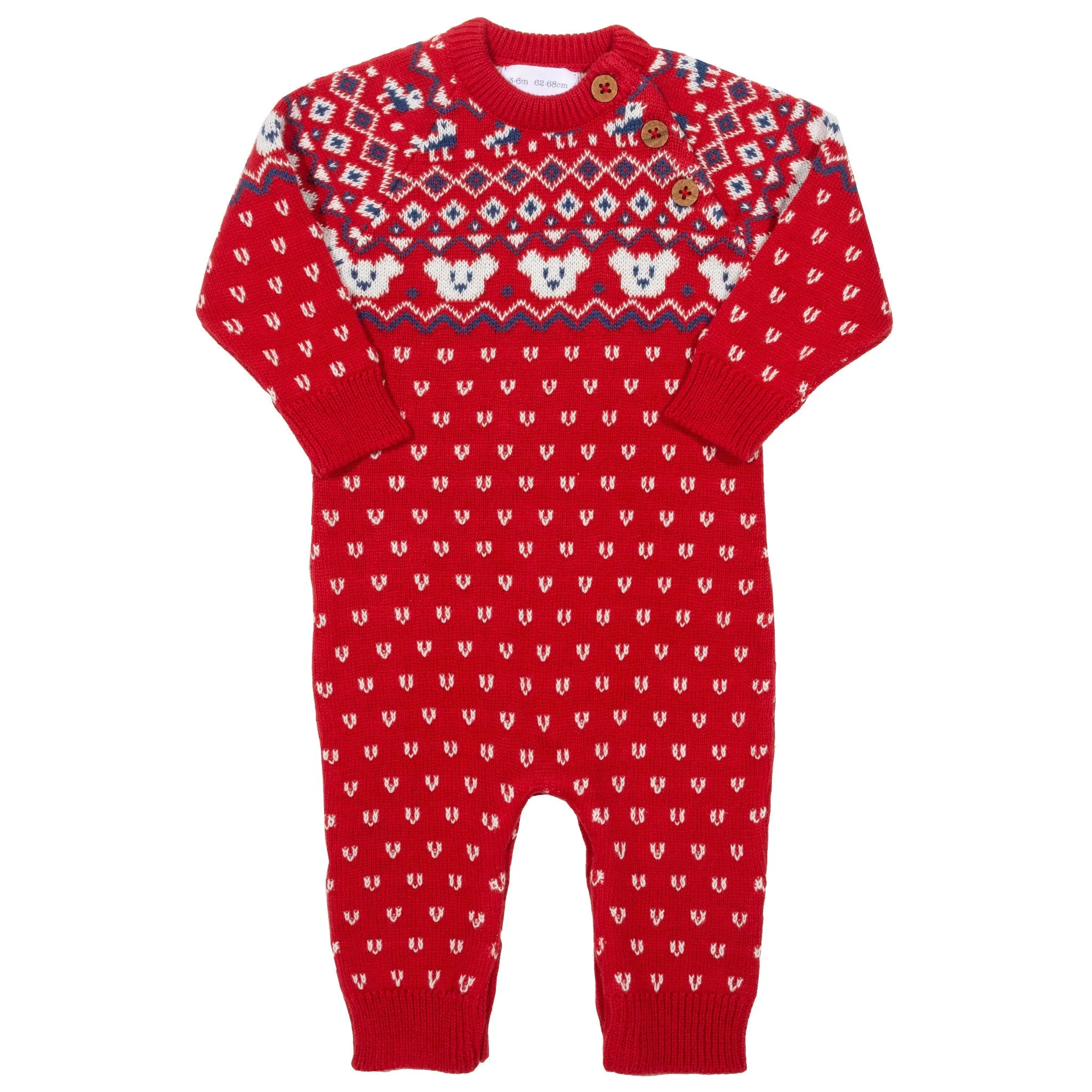 Fair Isle knit romper