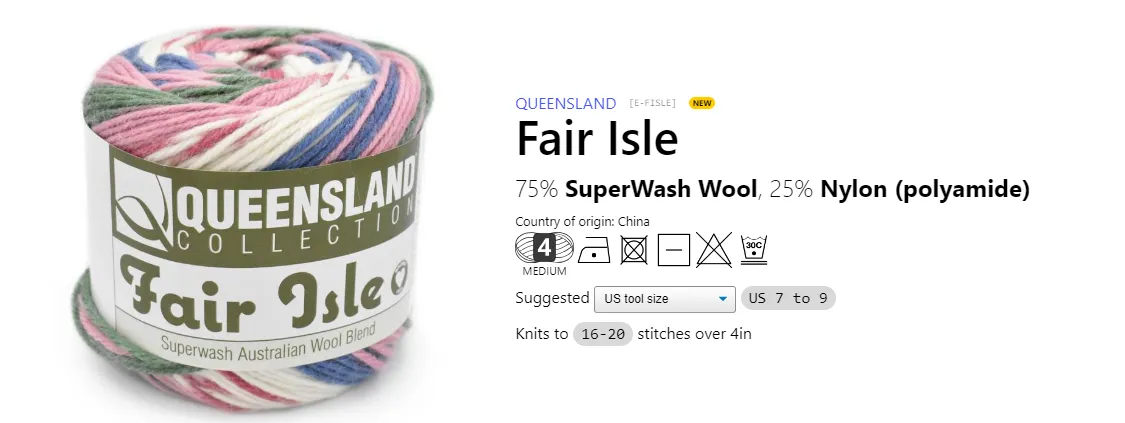 FLOPSY BLANKET KIT FAIR ISLE - QUEENSLAND COLLECTION