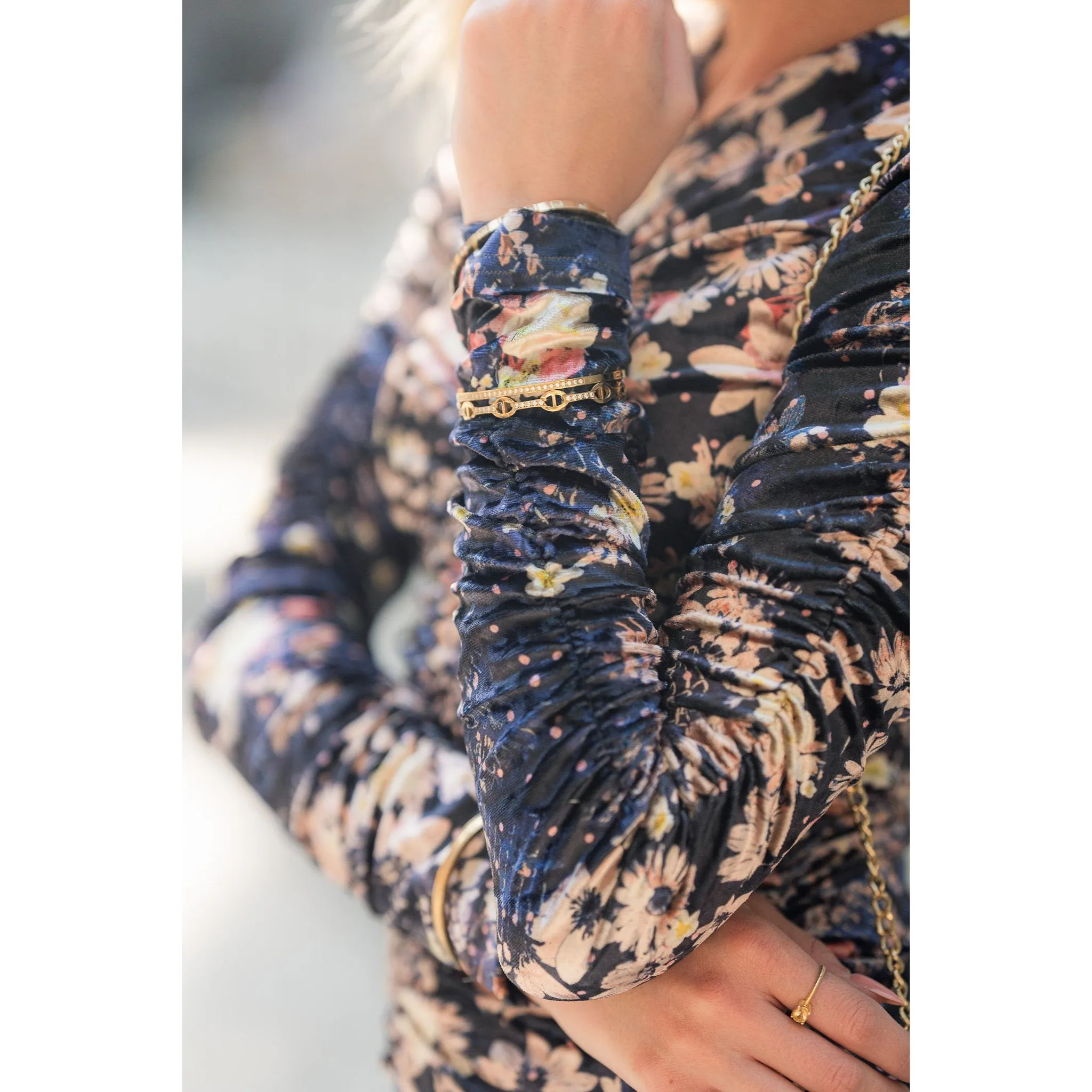 Flora Grunge Velvet Maxi by Adina LV
