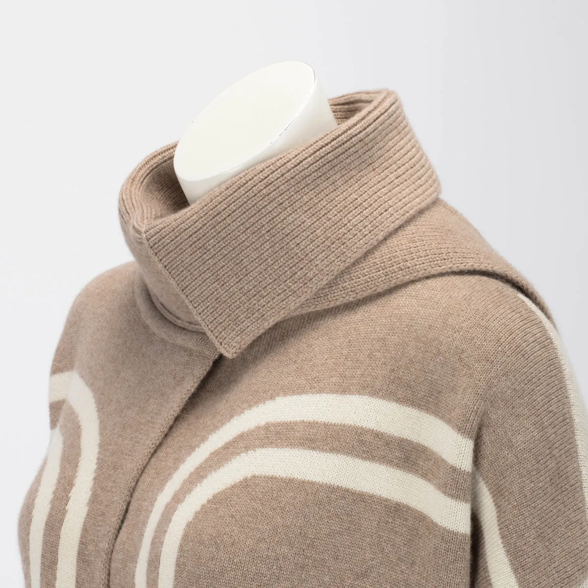 Hermes Beige Cashmere Brides de Gala Long Cardigan FR 34