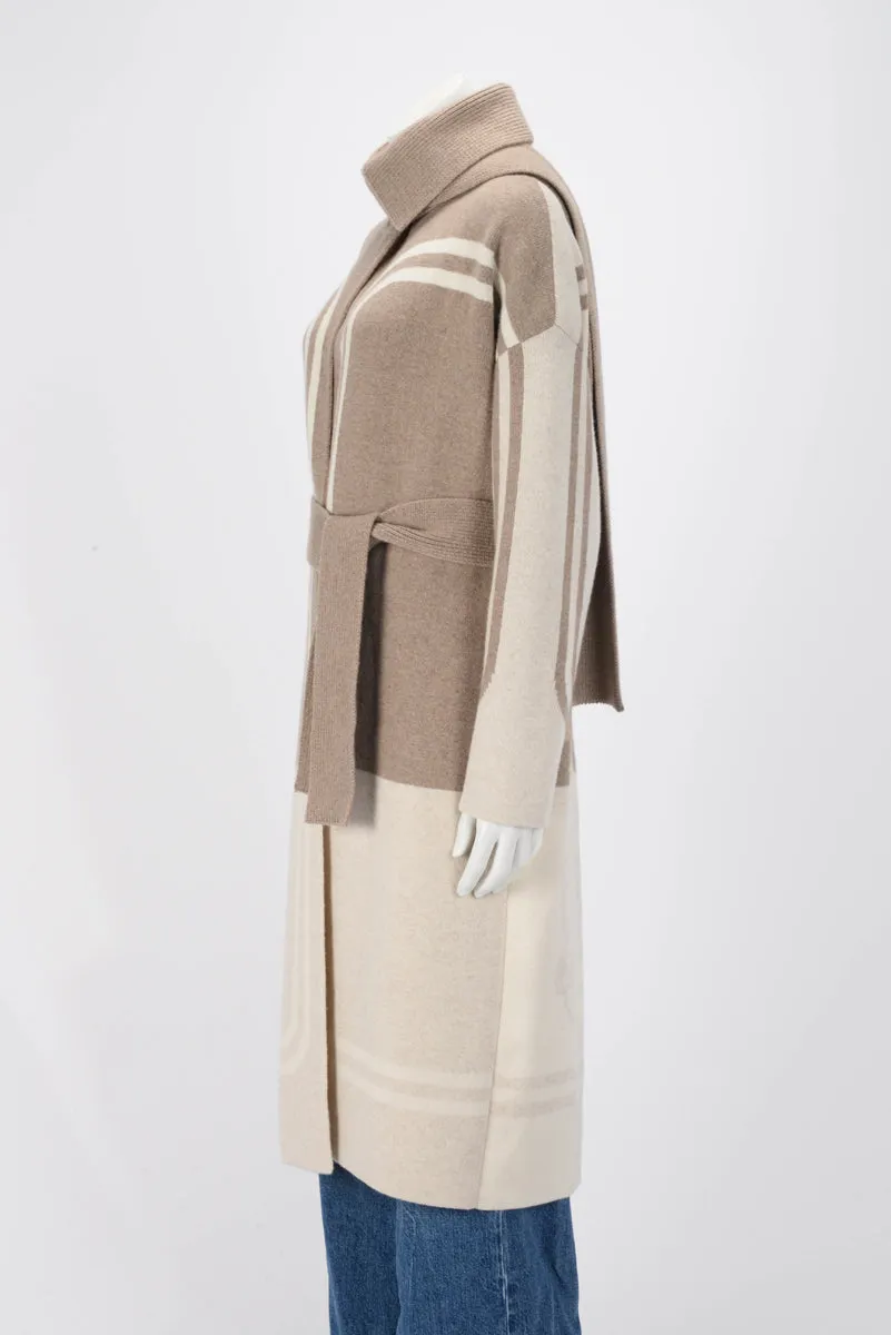 Hermes Beige Cashmere Brides de Gala Long Cardigan FR 34