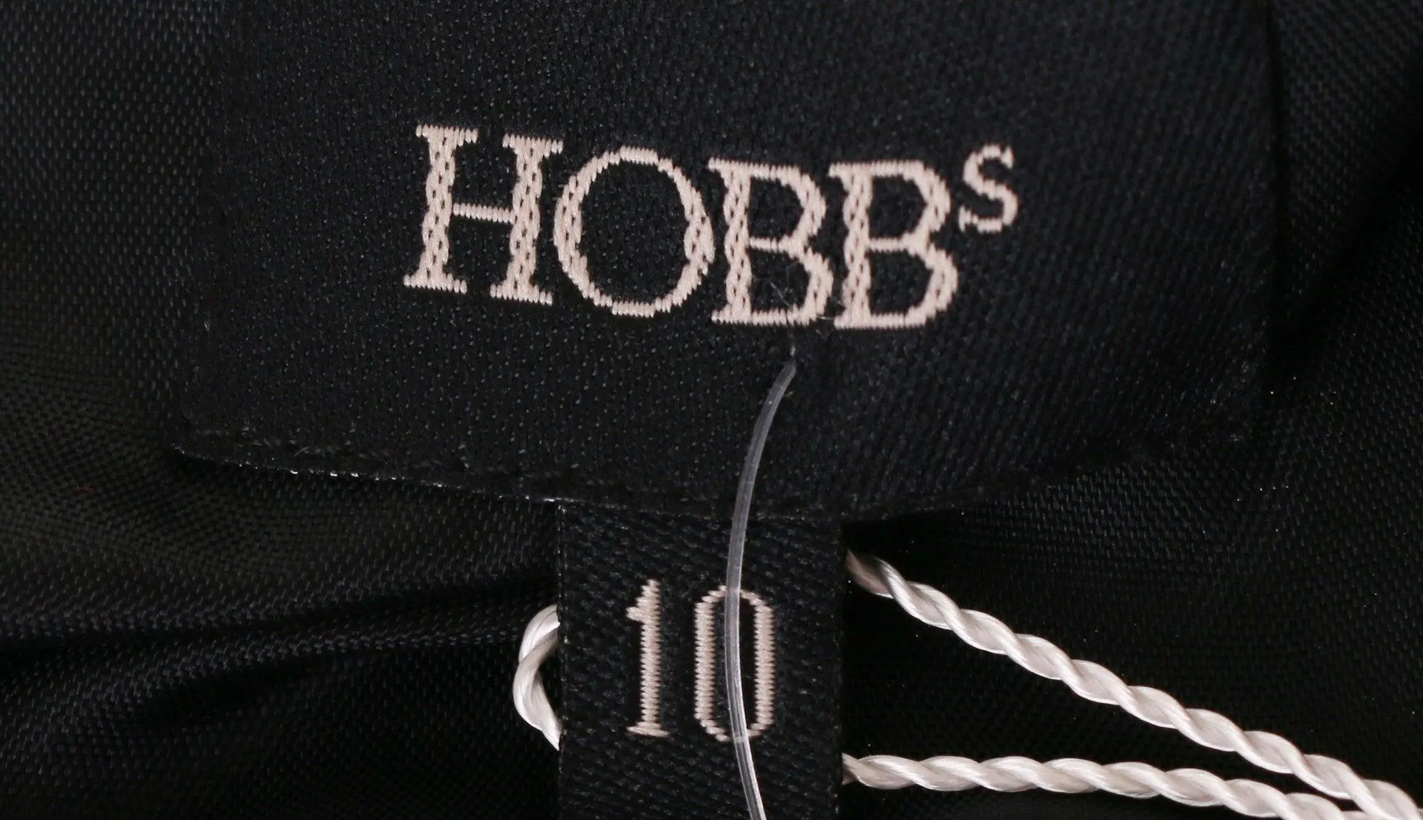 Hobbs Black Velvet Sleeveless Dress with Beaded Neckline Size 10