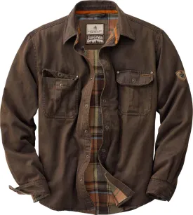 Legendary Whitetails Journeyman Shirt Jacket Flannel Lined Shacket for Men Water-Resistant Coat Rugged Fall Clothing