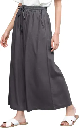 Lock and Love Women's Washed Linen Casual Loose Wide Leg Pants Pocket Pant with Draw String