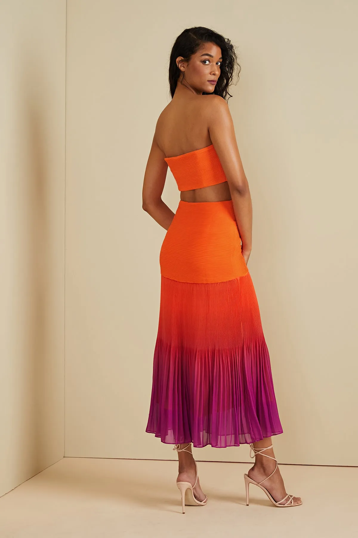 Louise Pleated Maxi Skirt