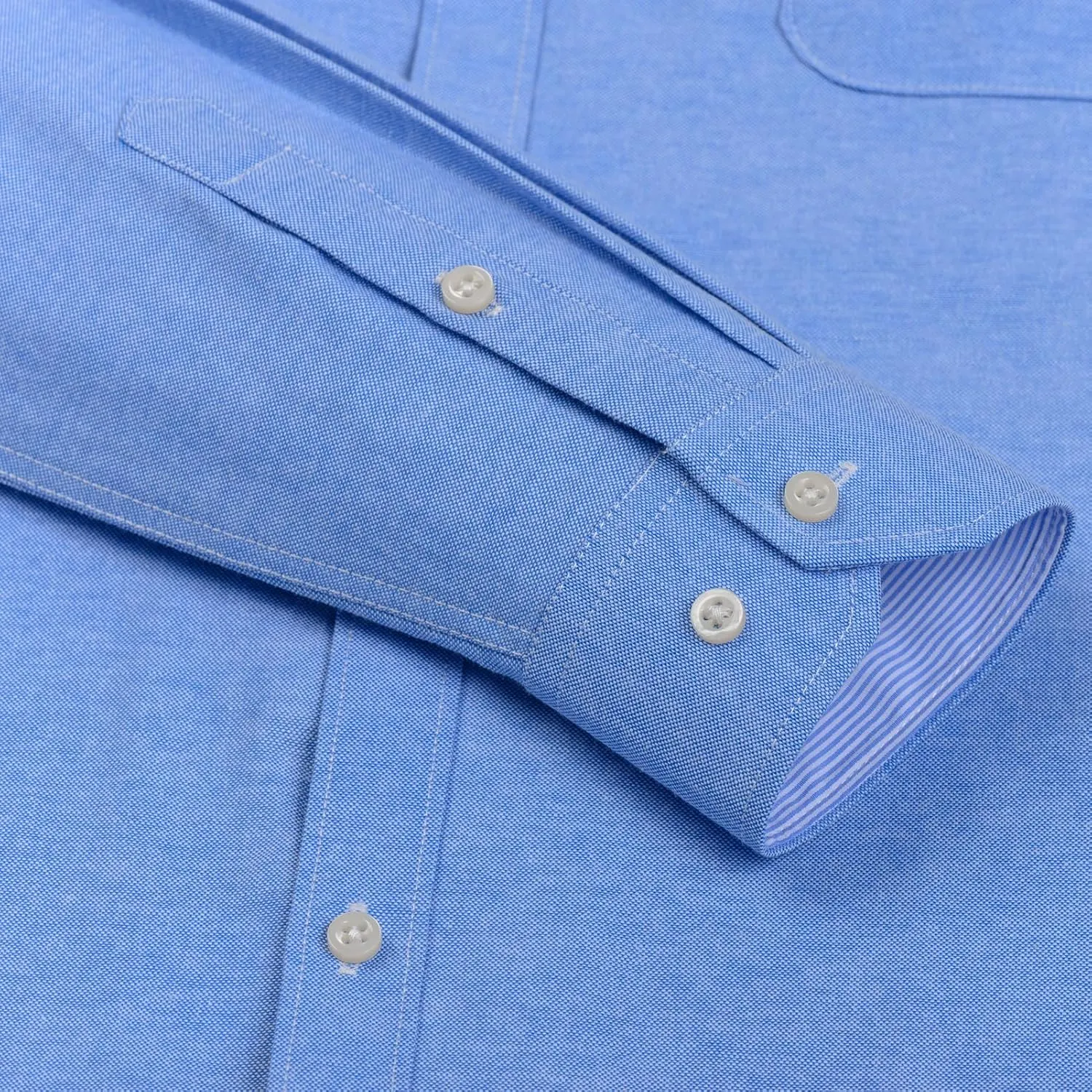 Men's Stylish Cotton Blend Casual Oxford Shirt, Breathable Long Sleeve Button Down Collar Work Shirt