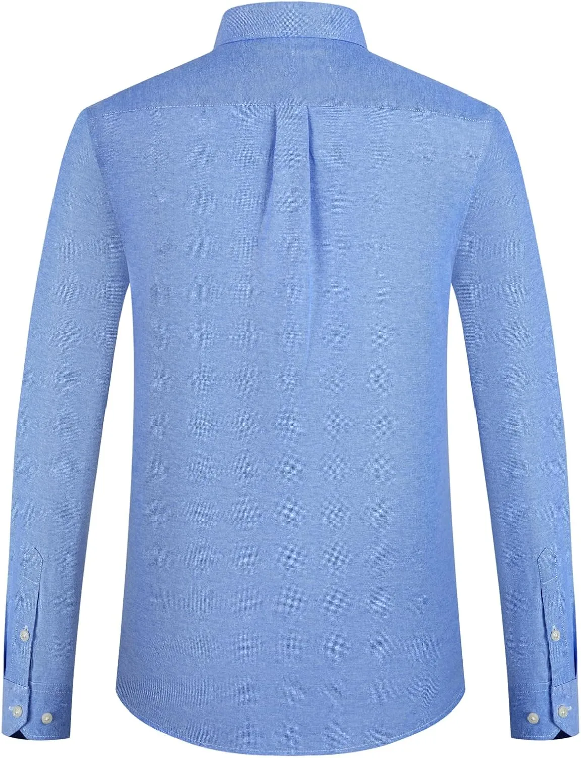 Men's Stylish Cotton Blend Casual Oxford Shirt, Breathable Long Sleeve Button Down Collar Work Shirt