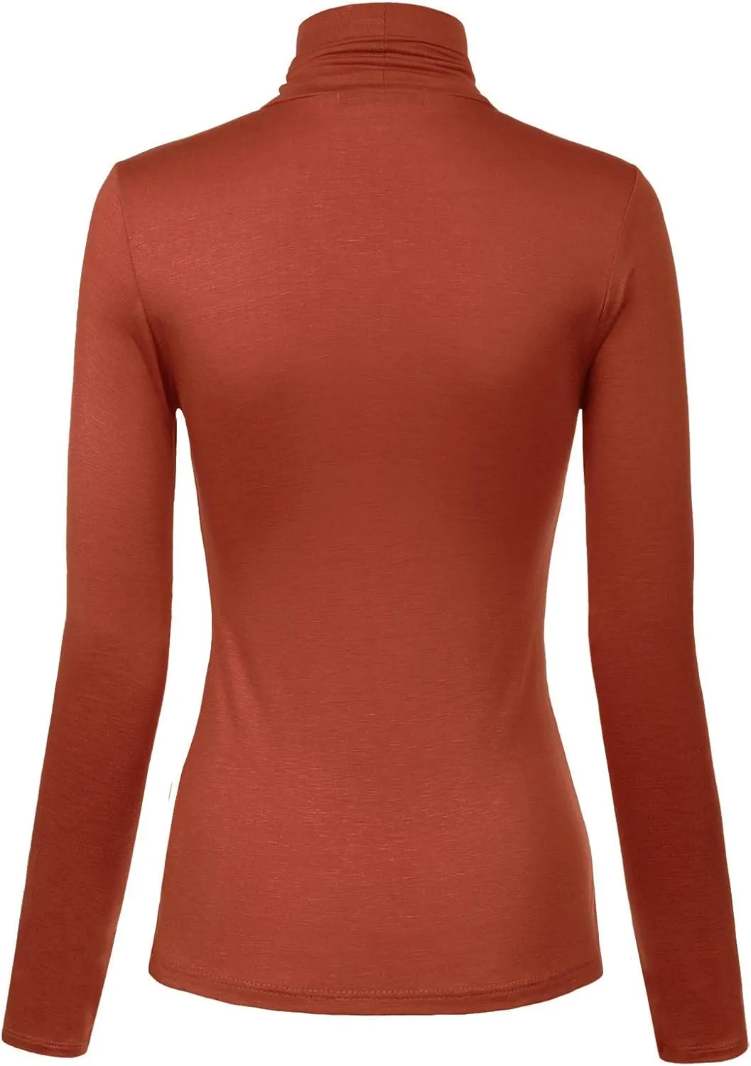 MixMatchy Women's Slim Lightweight Long Sleeve Pullover Turtleneck Mock Shirts Base Layer Undershirts Active Tops