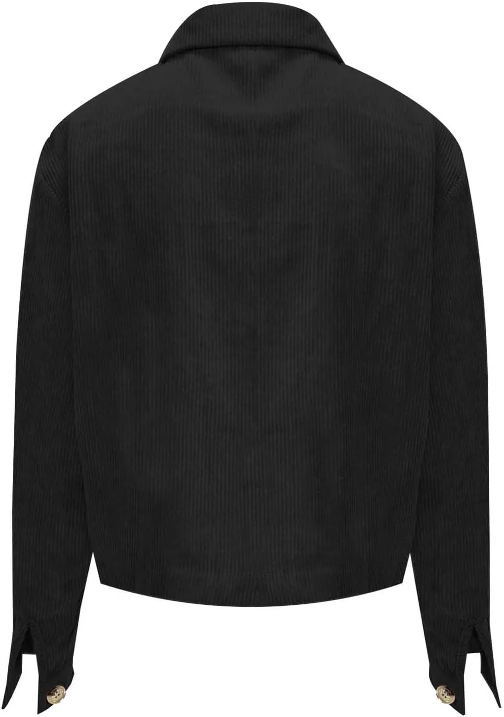 Mmoneyake Corduroy Jacket Women Fashion Cropped Shackets Button Down Crop Jackets Casual Long Sleeve Shirts Fall Coat Tops