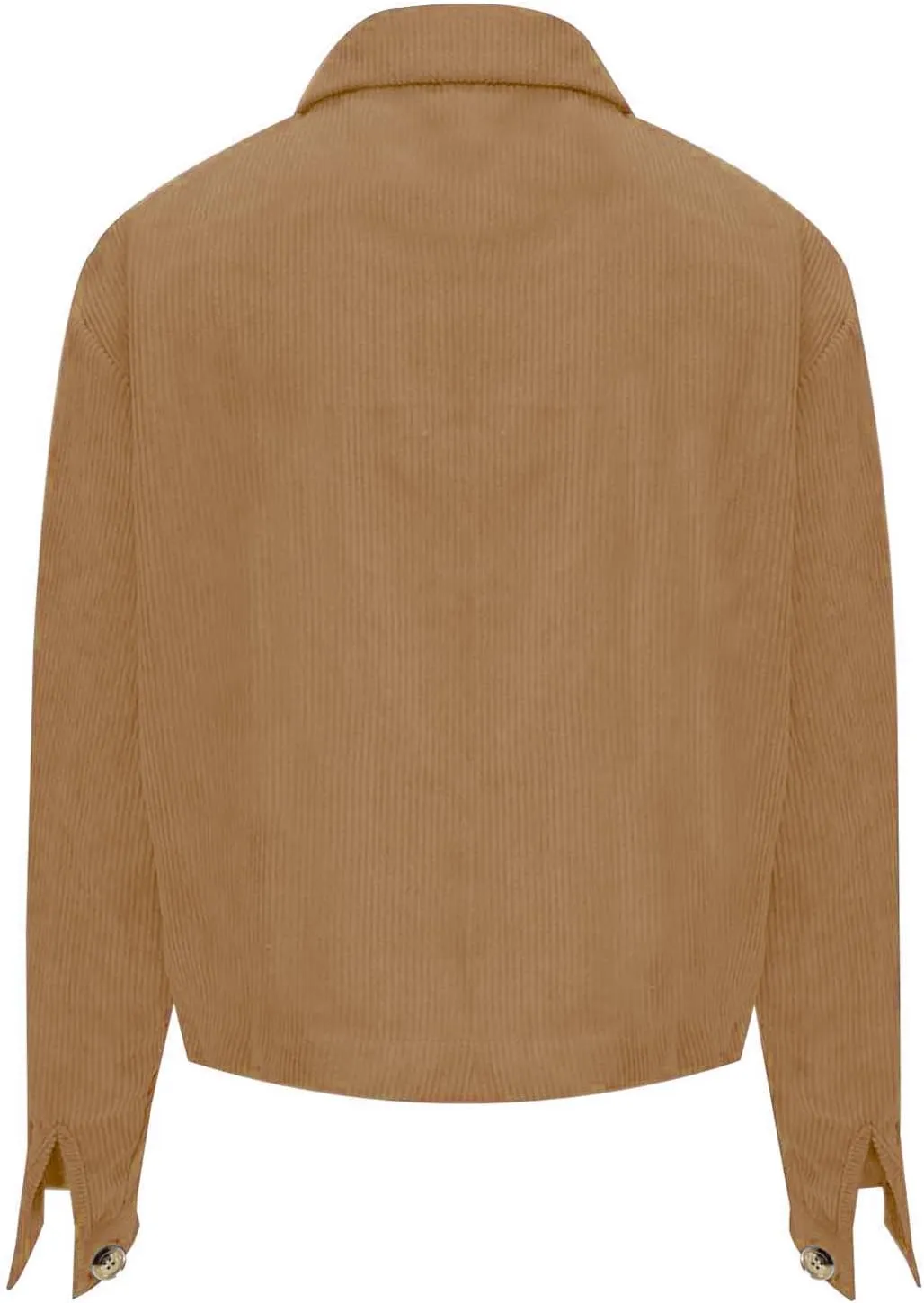 Mmoneyake Corduroy Jacket Women Fashion Cropped Shackets Button Down Crop Jackets Casual Long Sleeve Shirts Fall Coat Tops