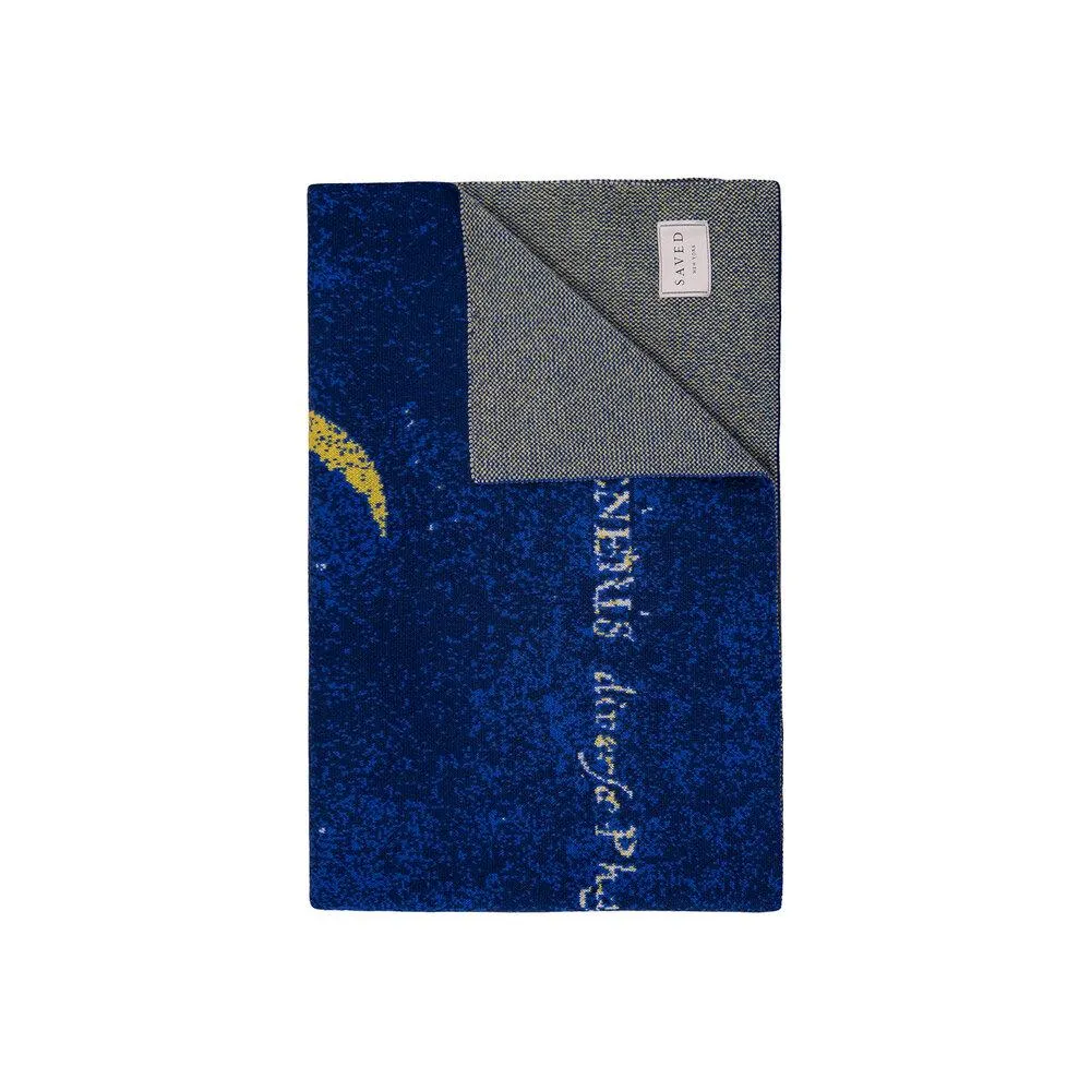 Moon Phases Cashmere Blankets by Saved NY
