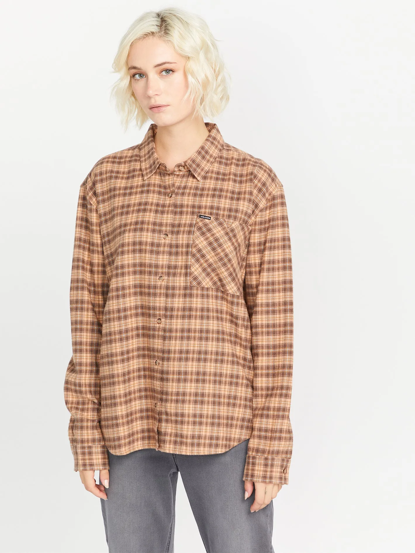 Plaid To Meet U Long Sleeve Shirt - Clay