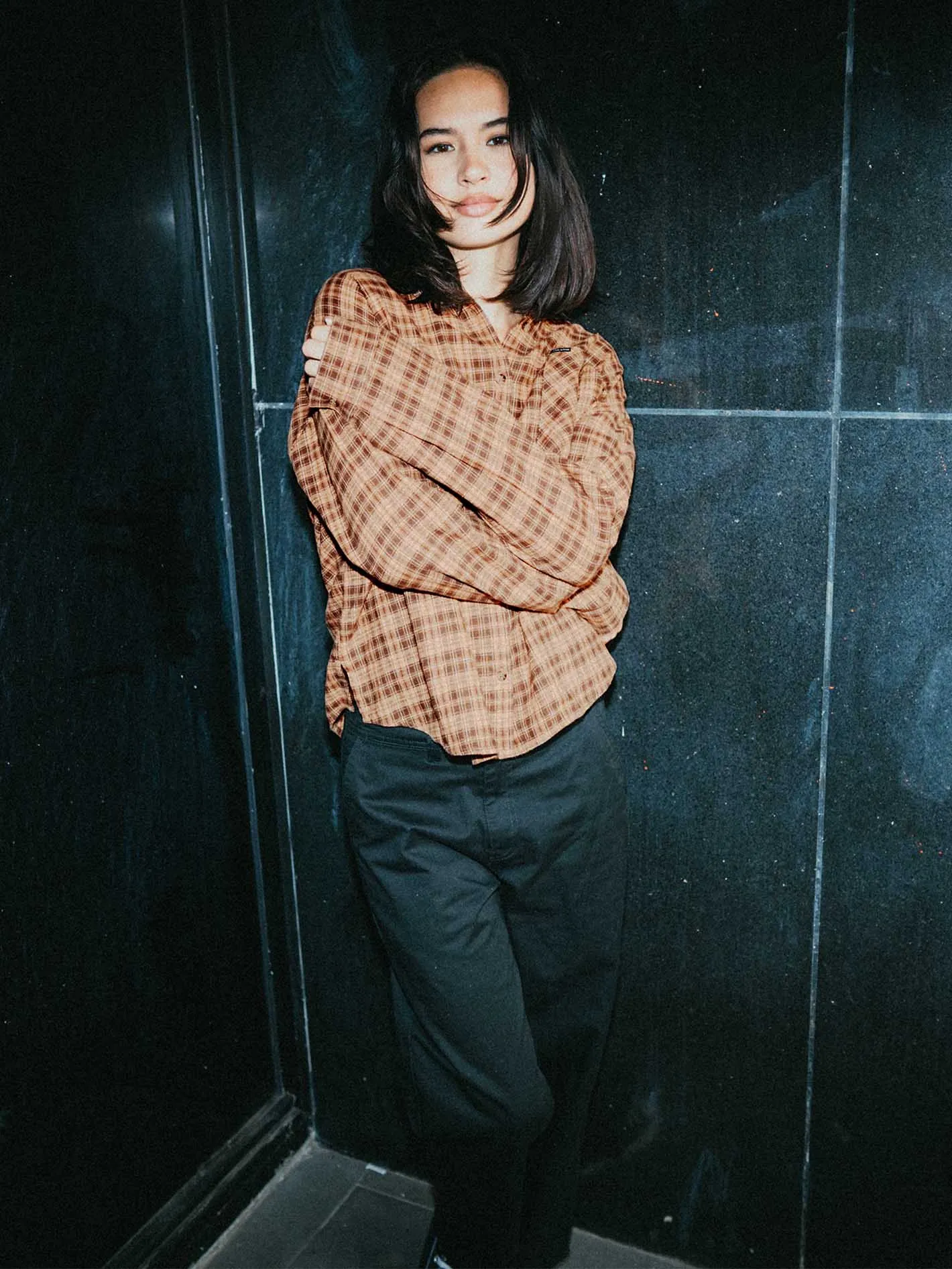 Plaid To Meet U Long Sleeve Shirt - Clay