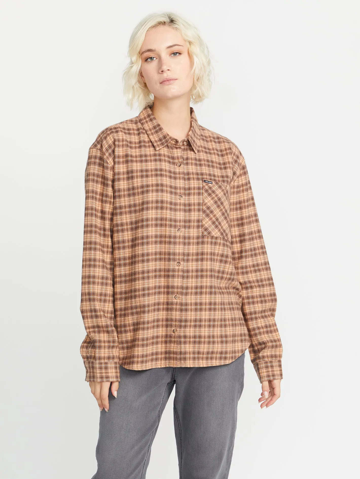 Plaid To Meet U Long Sleeve Shirt - Clay