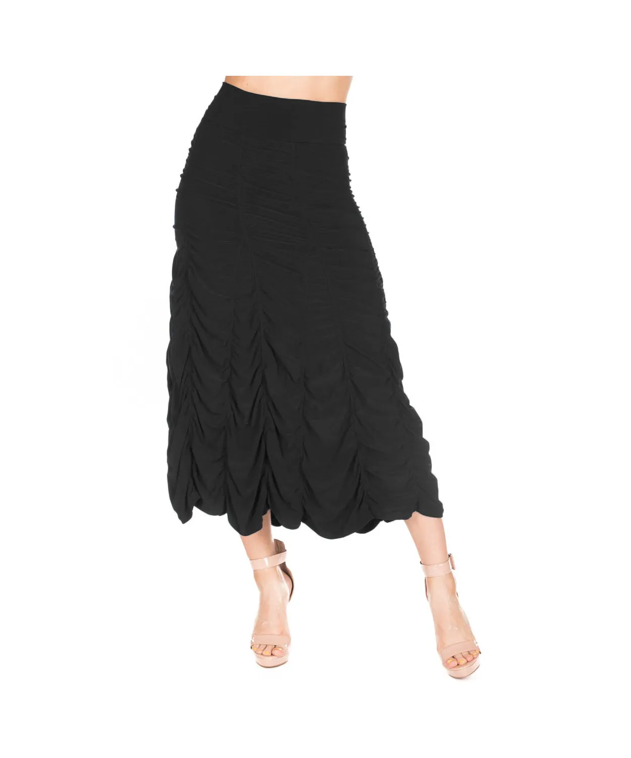 Ruched Ankle Skirt