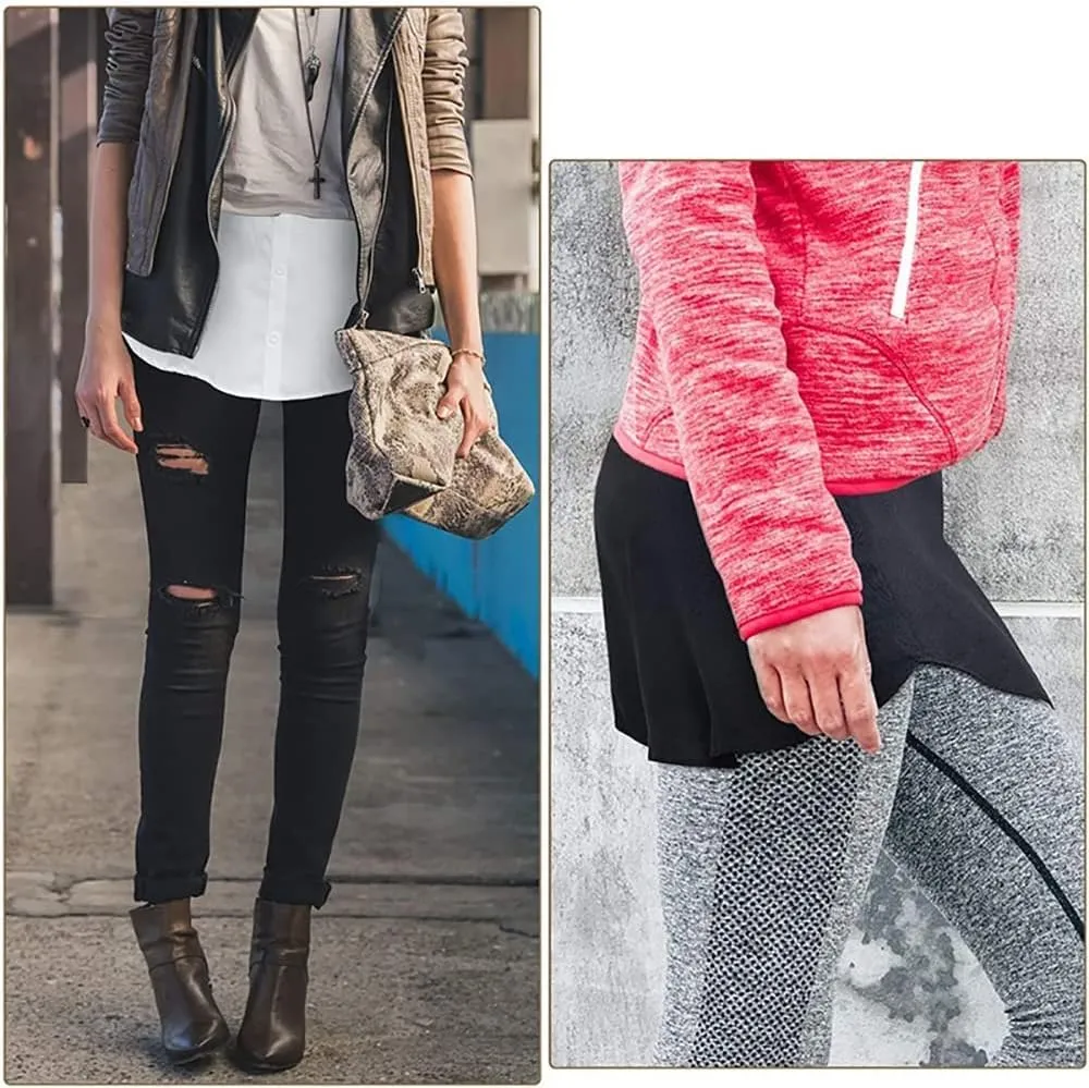 Shirt Extender for Women Layering,Adjustable Shirt Extenders Fake Top Lower Sweep Skirt for Layering