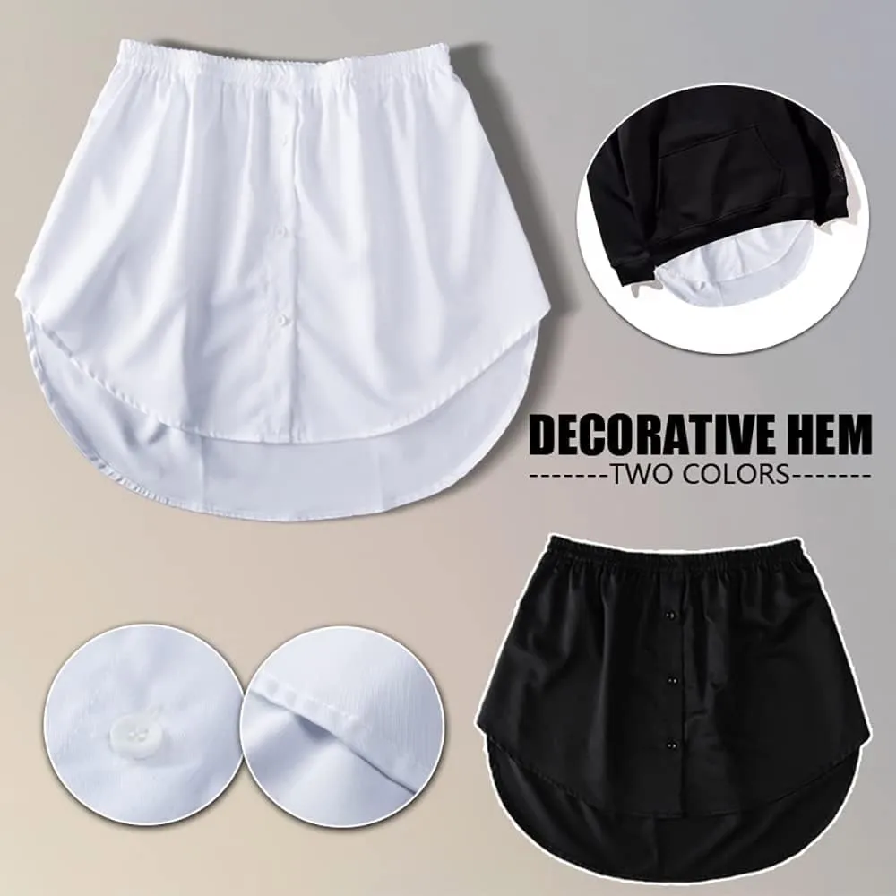 Shirt Extender for Women Layering,Adjustable Shirt Extenders Fake Top Lower Sweep Skirt for Layering