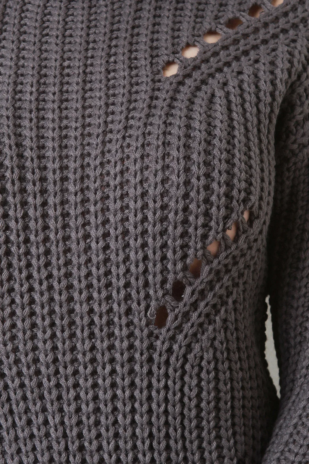 Shredded Spine Knitted Maxi Sweater