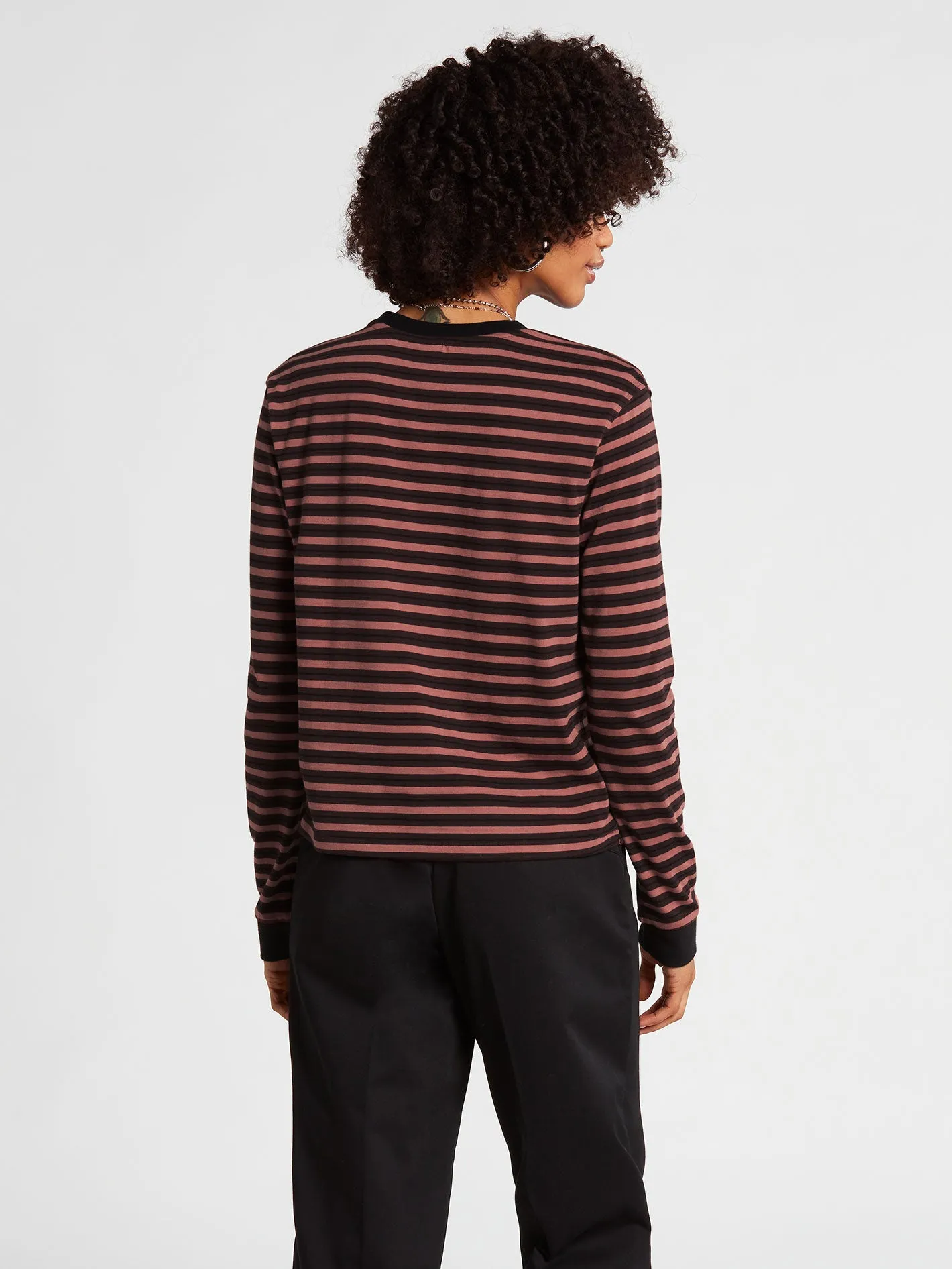 Stacking Up Long Sleeve Tee - Bark Brown