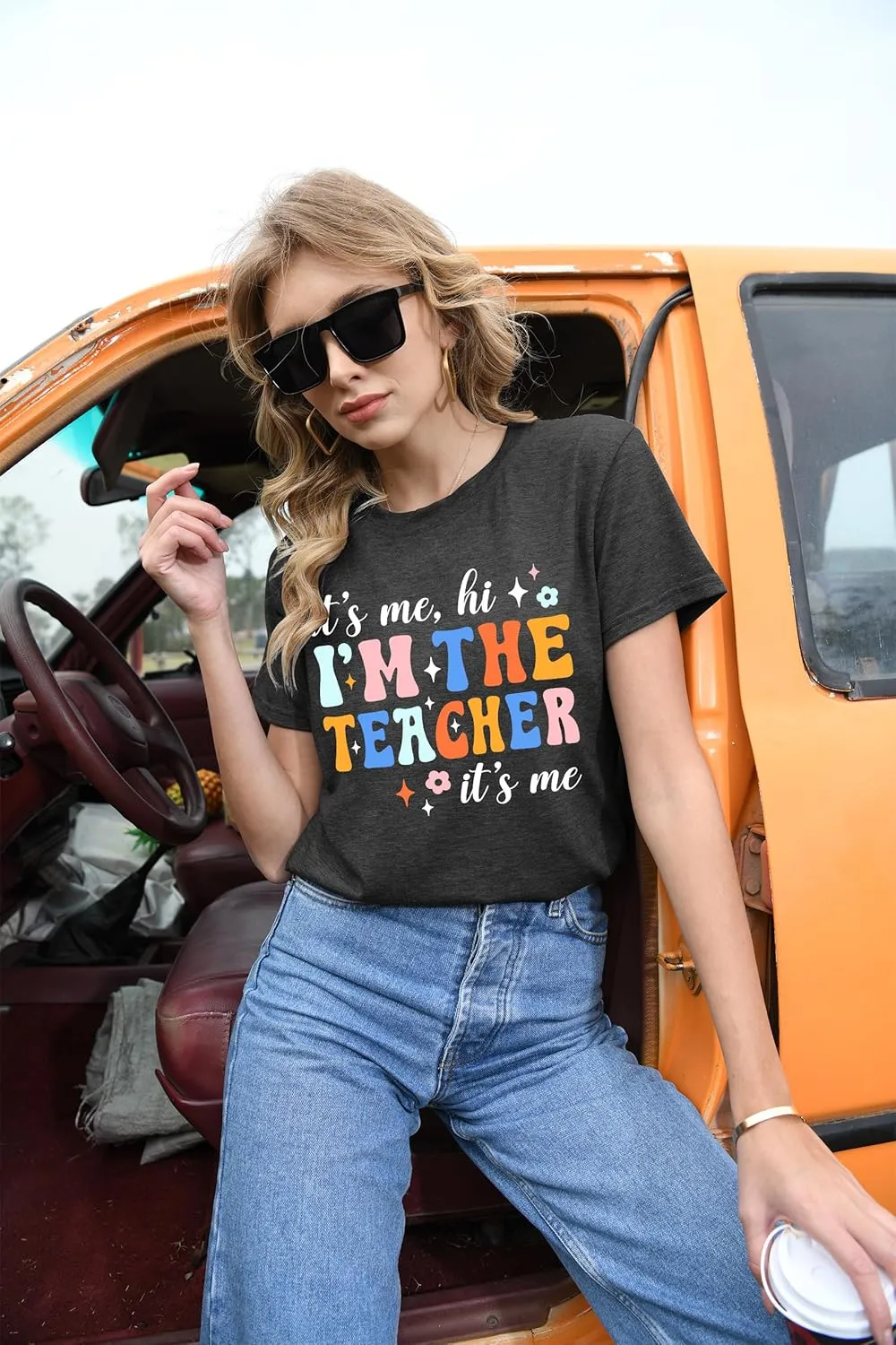 Teacher T-Shirt Women's Short Sleeve Life Shirt - Teacher's Day Gift, Back to School Tee Top