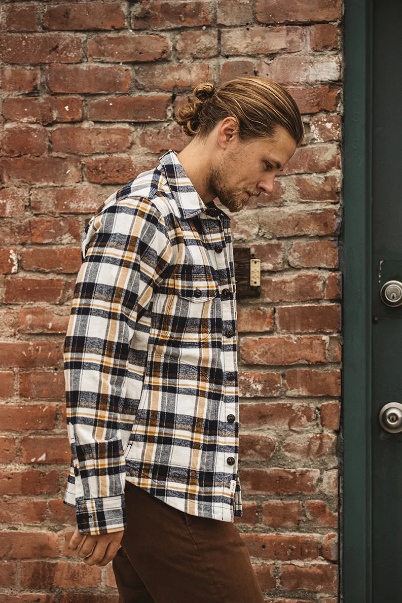 The Anvil Heavy Plaid Brushed - White Navy