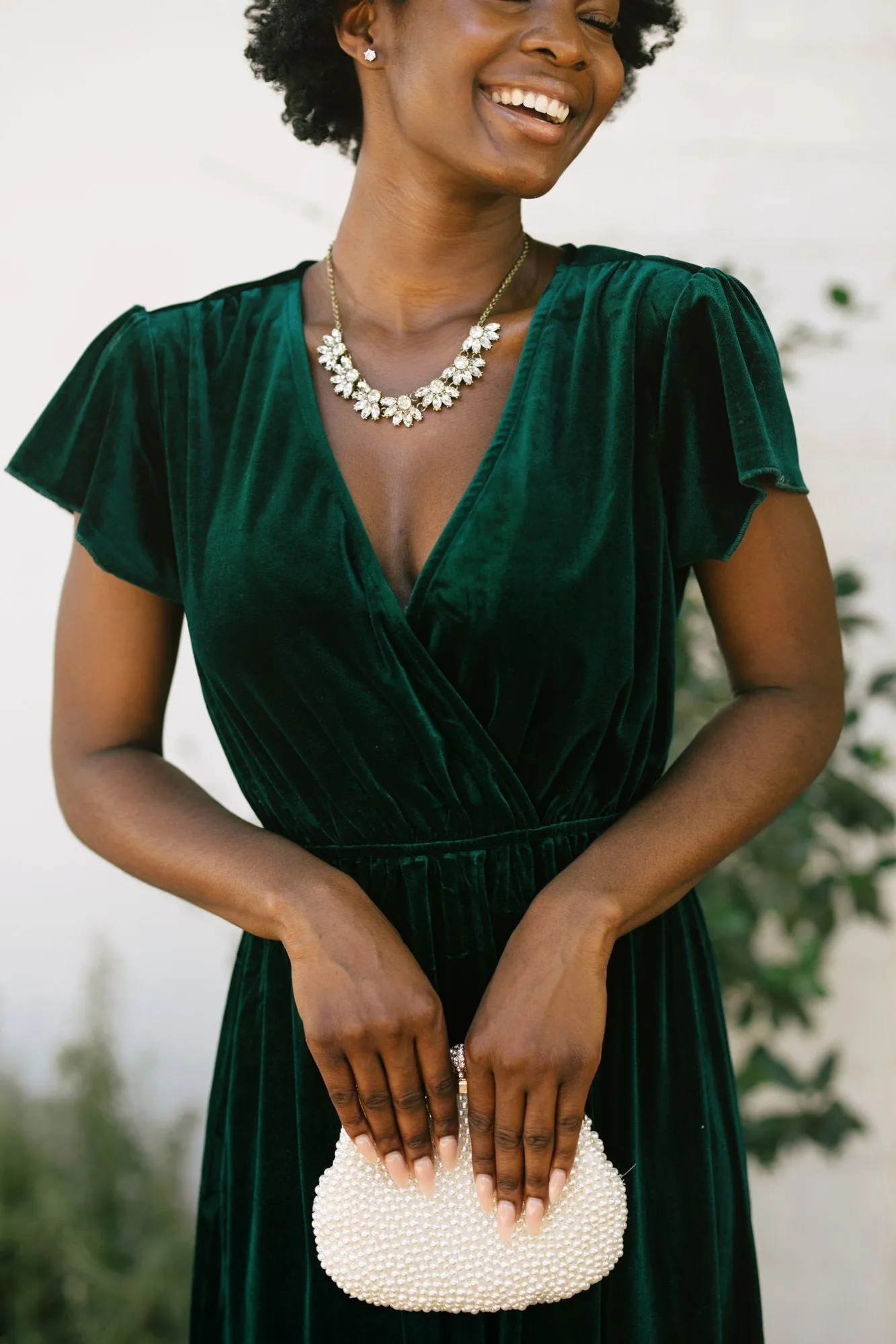 Vanessa Velvet Surplice Maxi Dress