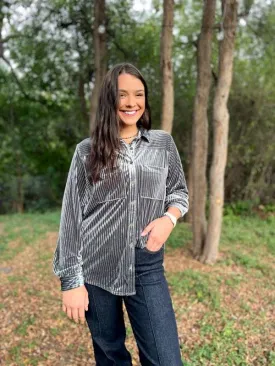 Velvet Long Sleeve Top