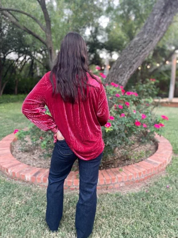 Velvet Long Sleeve Top