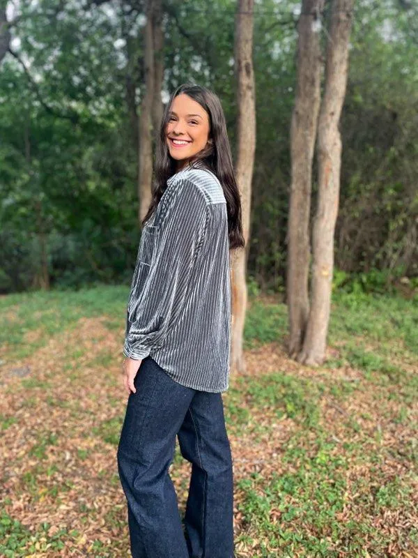 Velvet Long Sleeve Top