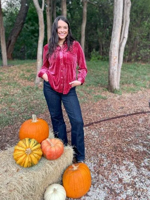 Velvet Long Sleeve Top