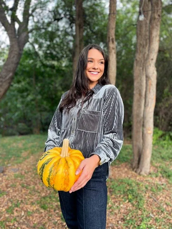 Velvet Long Sleeve Top