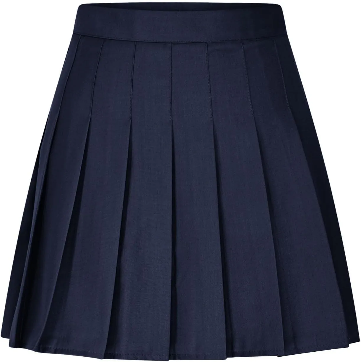 Women Pleated Mini Skirt with Built in Shorts Uniform School High Waist A-Line Tennis Skater Skirts Skort